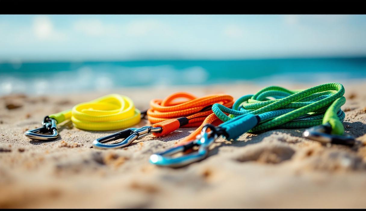 leash barre kitesurf - Les différents types de leash kitesurf : court, long et sécurité