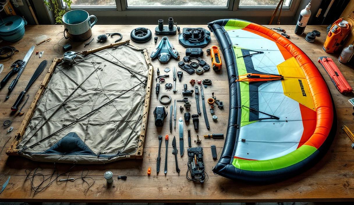 histoire du kitesurf - L'évolution du kite et des techniques